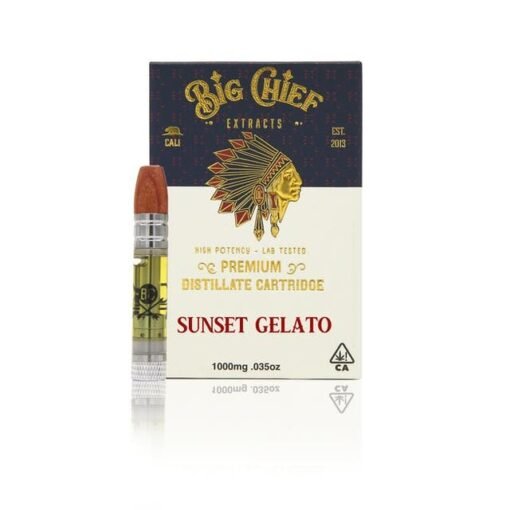 Buy Big Chief THC Vape Cartridge 1G – Sunset Gelato