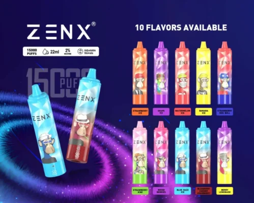 ZENX NFT 15000 Puffs Disposable Vape – 22ML(Nic 2%)