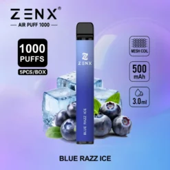 ZENX Air Puff 1000 Puffs Disposable Vape Pen – (Nic 2% 5 Vape/Box)