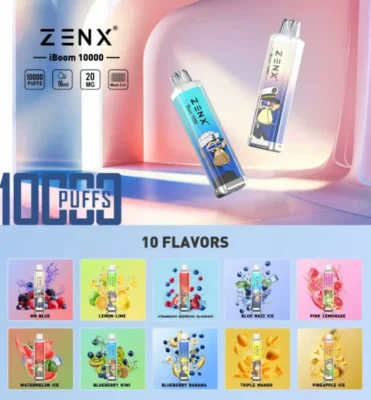 ZENX iBoom 10000 Puffs Disposable Vape – 16ML (Nic 2%)